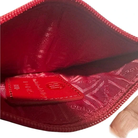 Lodis Audrey Slim RFID 5" Credit Card Case with Zipper Pocket in red. NWOT - Picture 5 of 8